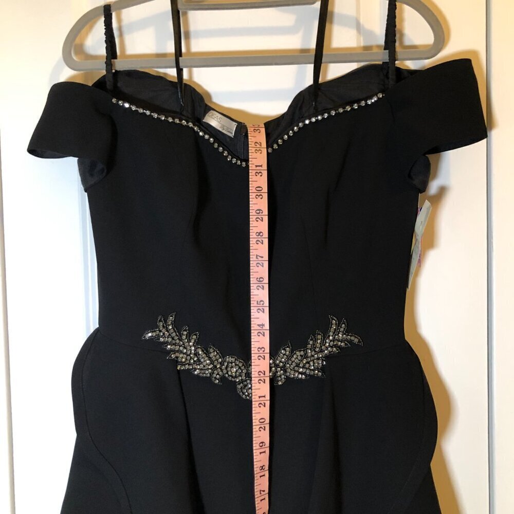 Ideas by Barbara Formal Dress  #8368 Black Size M NWT - Picture 9 of 9